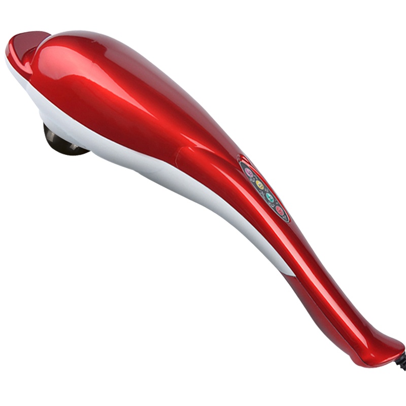 安尚海豚红光按摩棒电动按摩器电脑智能版贴身颈椎颈腰部肩部全身振动揉捏仪按摩捶多功能家用震动敲打按摩仪6个头经络捶背仪神器