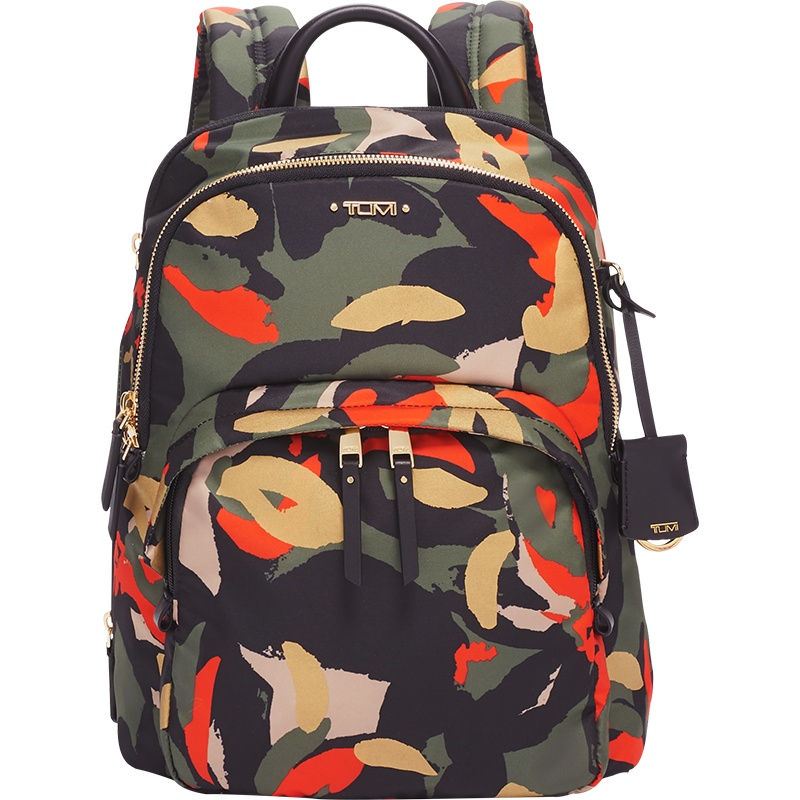 TUMI途明 VOYAGEUR系列 女士双肩背包电脑包0196306LAB-百合粉抽象印花色