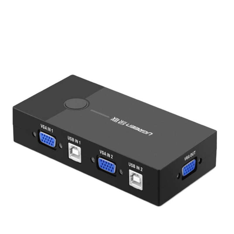 绿联(Ugreen) KVM切换器 VGA视频切屏器 二进一出电脑切换器