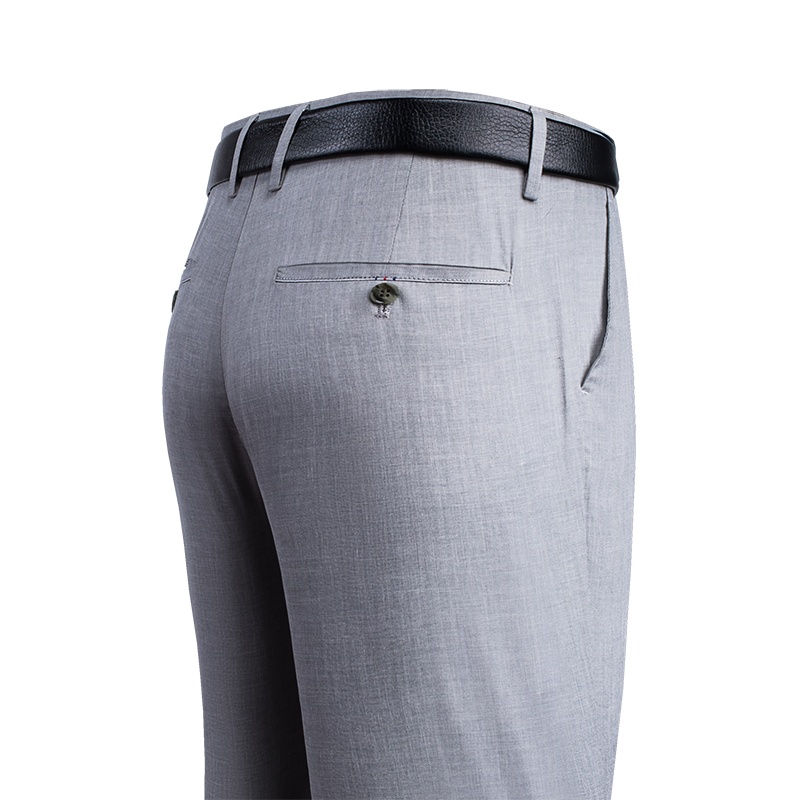 恒源祥休闲裤男夏季新款中年男士休闲裤薄款直筒含亚麻长裤男