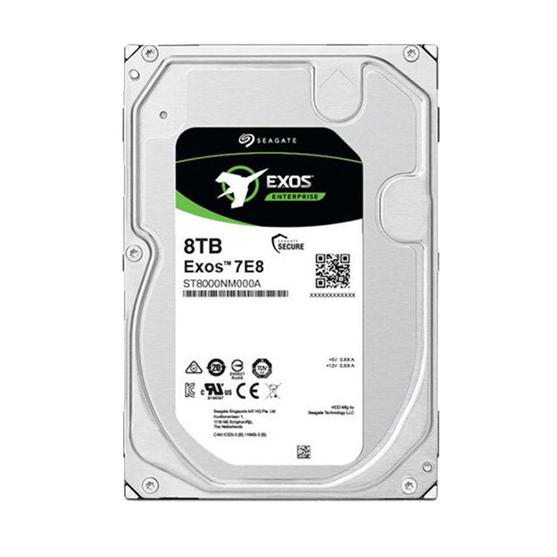 希捷(Seagate)8TB 256MB 7200RPM 企业级硬盘SATA接口 希捷银河Exos 7E8系列(ST8000NM000A)