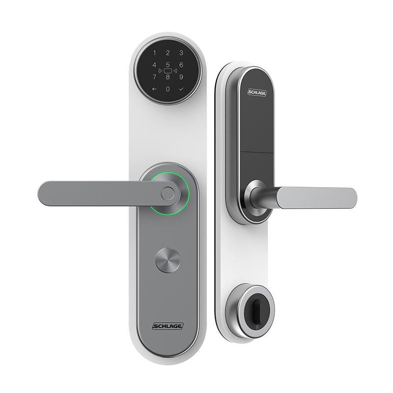 西勒奇(SCHLAGE)指纹锁U8家用防盗密码锁C级智能锁电子锁U8301-四合一-星云白-蓝牙版