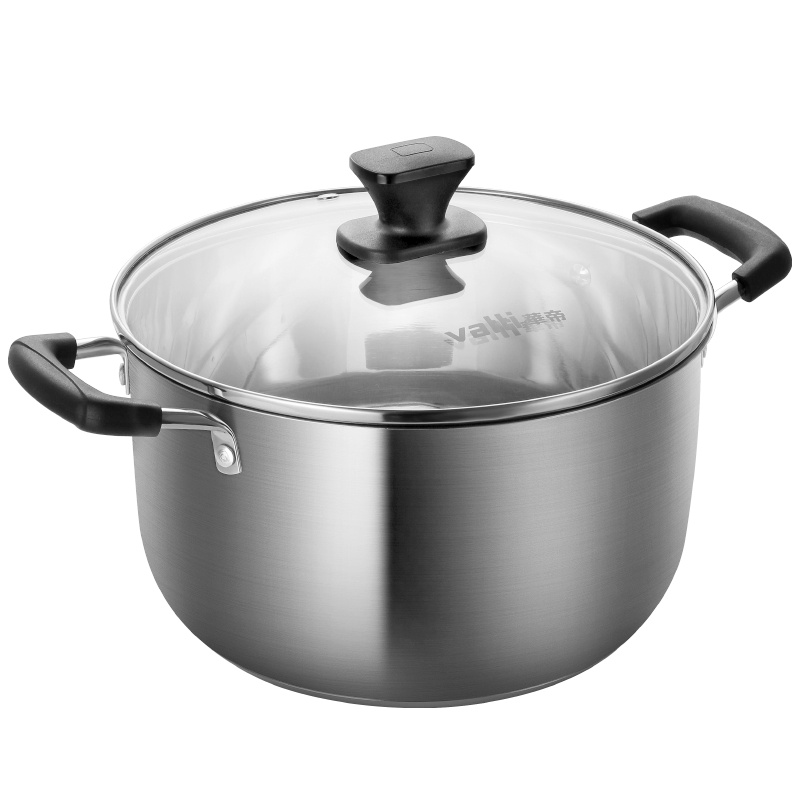 华帝加厚汤锅304不锈钢家用汤锅蒸锅熬大容量汤锅小火锅双耳煮锅