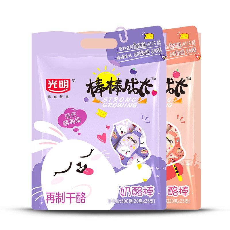 光明奶酪棒 棒棒奶酪 儿童休闲零食奶酪棒混合水果味440g(共22支)宝宝零食儿童婴儿点心进口奶源