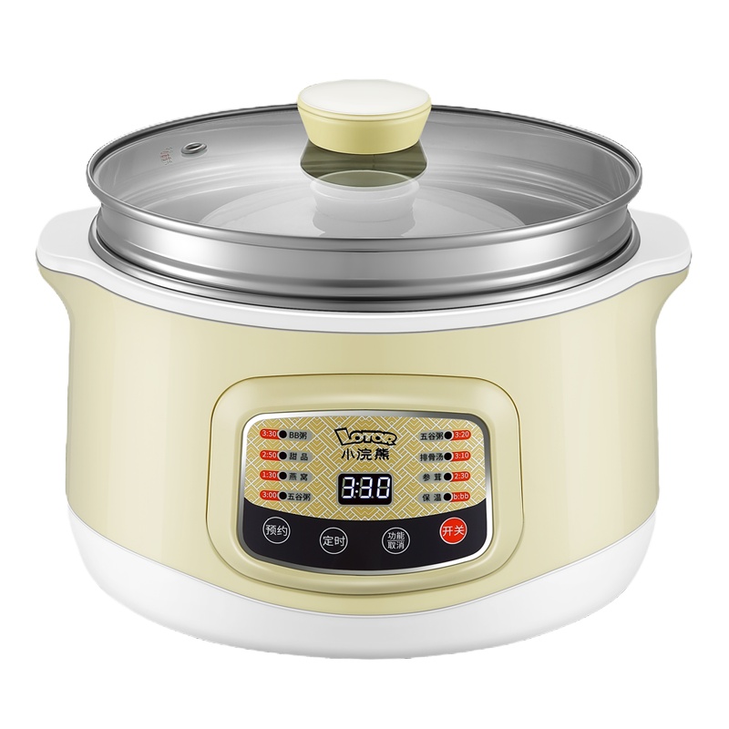 小浣熊电炖盅D6 3.5L 一锅4胆电炖锅全自动预约定时煲汤熬煮粥神器1-6人隔水炖营养家用电煲锅