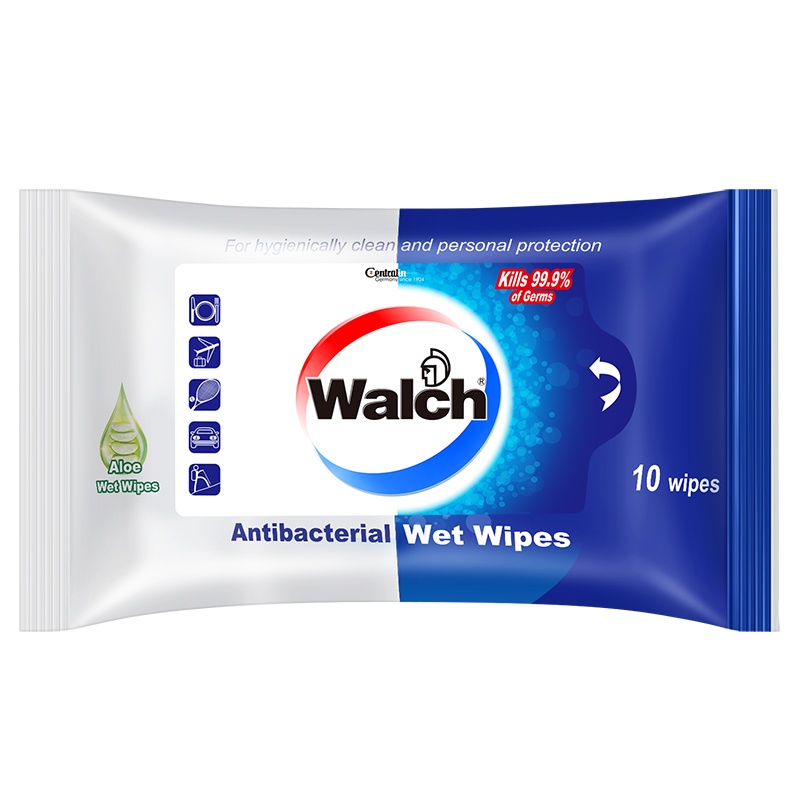 威露士洁肤湿巾芦荟10片装 杀菌99.9% 便携式 可随身携带 湿纸巾 家用 外带 清洁净卫生健康