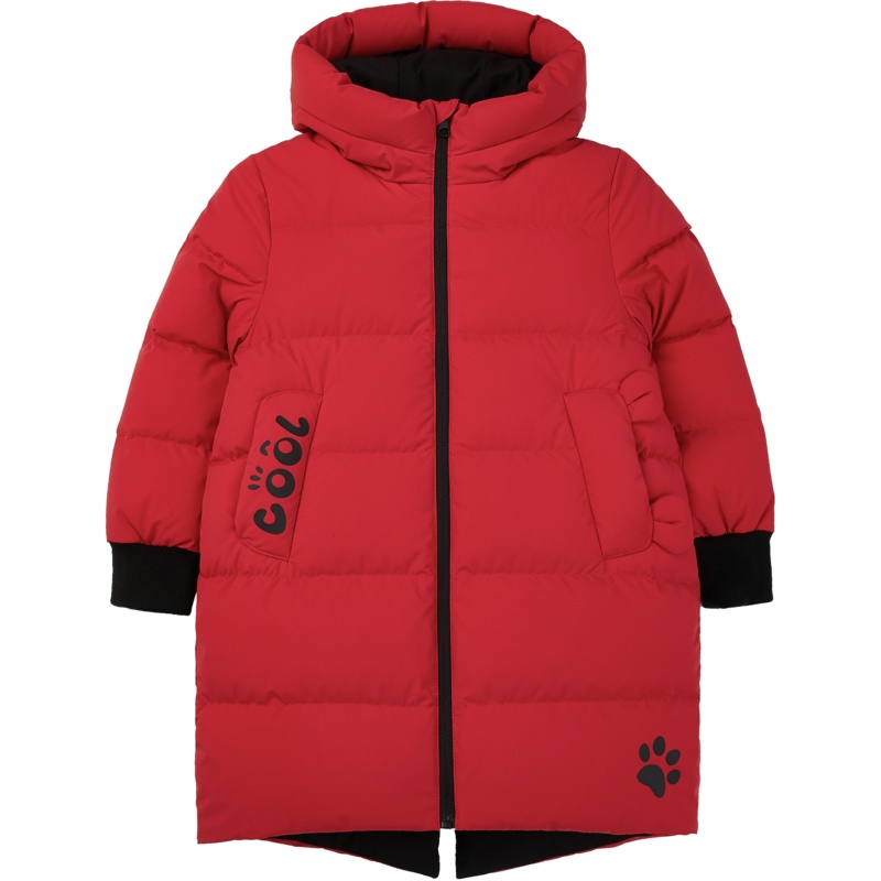 波司登童装2018新款女儿童耳朵口袋撞色可爱保暖羽绒服