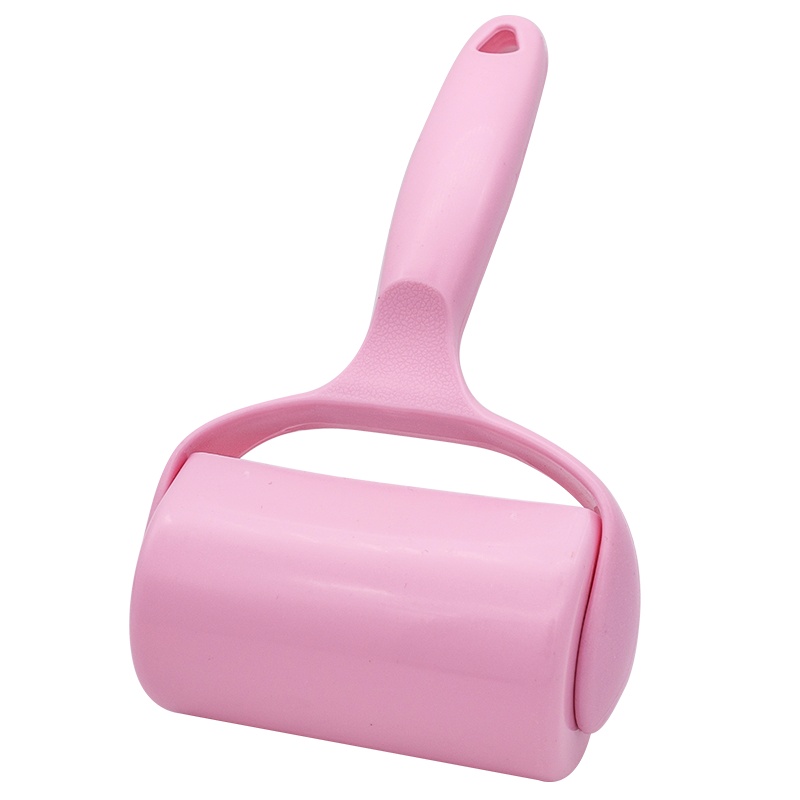 单爱粘毛器可撕式滚筒粘尘纸衣服滚毛刷家用去除毡黏毛器刷沾神器-[包装:1柄带防尘盖+4卷纸+送1卷(共5卷300撕)