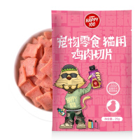 顽皮Happy100宠物零食 猫用鸡肉切片25g*12