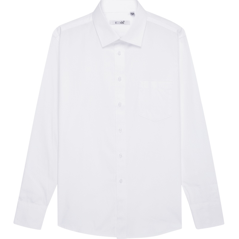 HODO红豆男装春秋季男士衬衫轻时尚简约方领商务舒适长袖衬衫男装