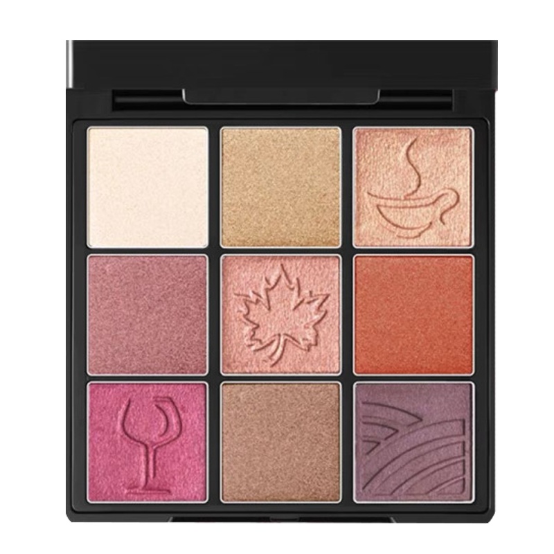 玛丽黛佳九宫格网红眼影盘 01枫叶盘裸妆大地色珠光9色修容盘