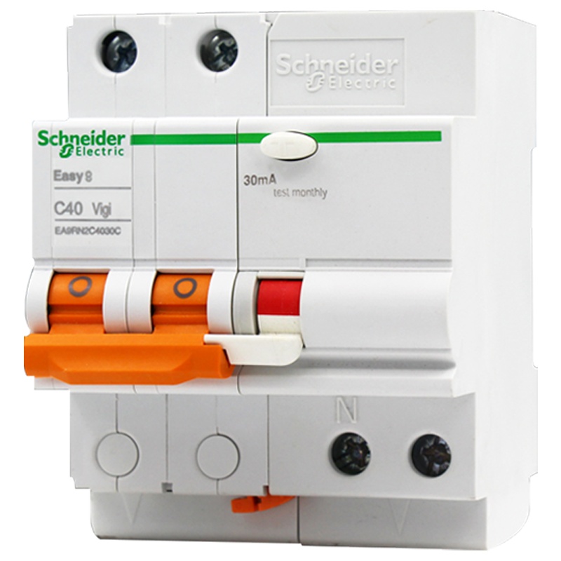 施耐德电气（Schneider Electric）断路器 漏电保护器 E9系列2P40A带漏保空气开关