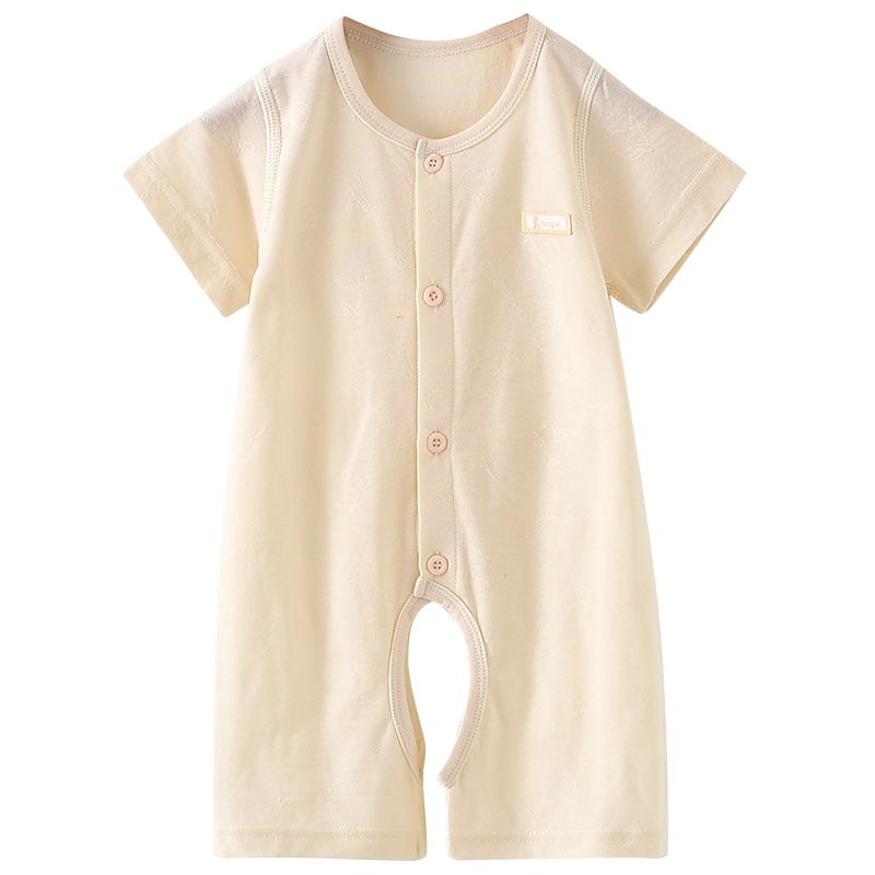 童泰夏季新款婴儿衣服5-24月男女宝宝短袖开裆连体衣