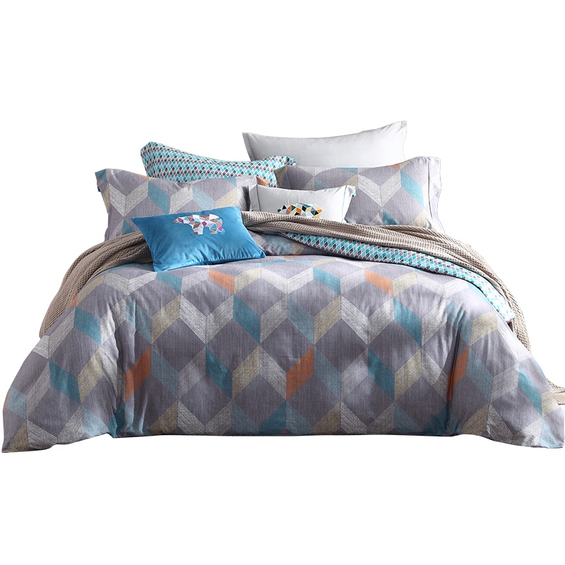 梦洁(MENDALE)家纺纯棉磨毛四件套加厚保暖加重秋冬床单被罩被套床上用品