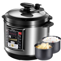 美的电压力锅 MY-CS6001P PCS6001P TD 1000W 一体化 不锈钢+黑色
