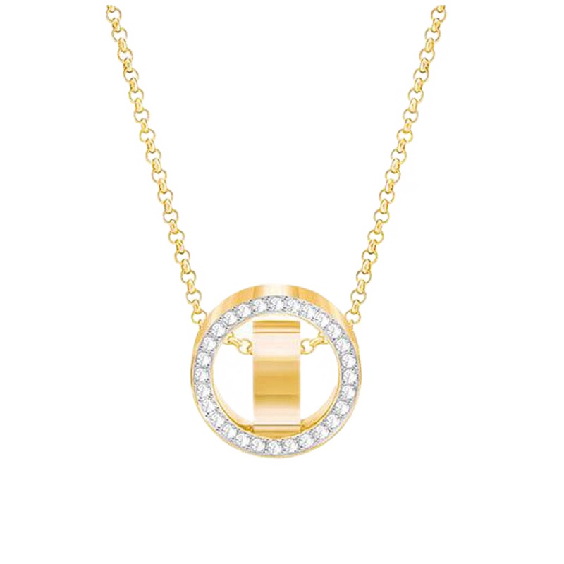 SWAROVSKI 施华洛世奇 人造水晶女士简约圆形锁骨吊坠项链5349336