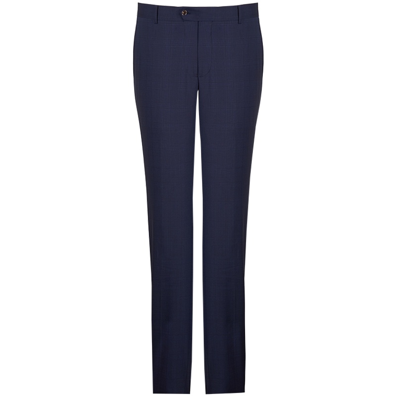 依文暗格子西裤男 修身 羊毛桑蚕丝西裤男商务