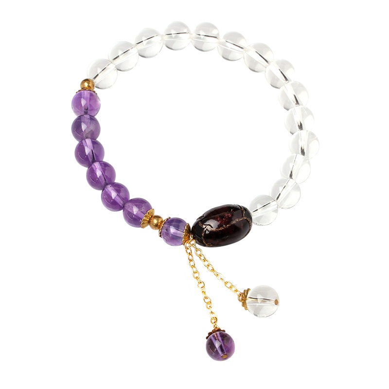 一生一石七彩斓珠天然碧玺时尚貔貅手链韩版百搭招财手链