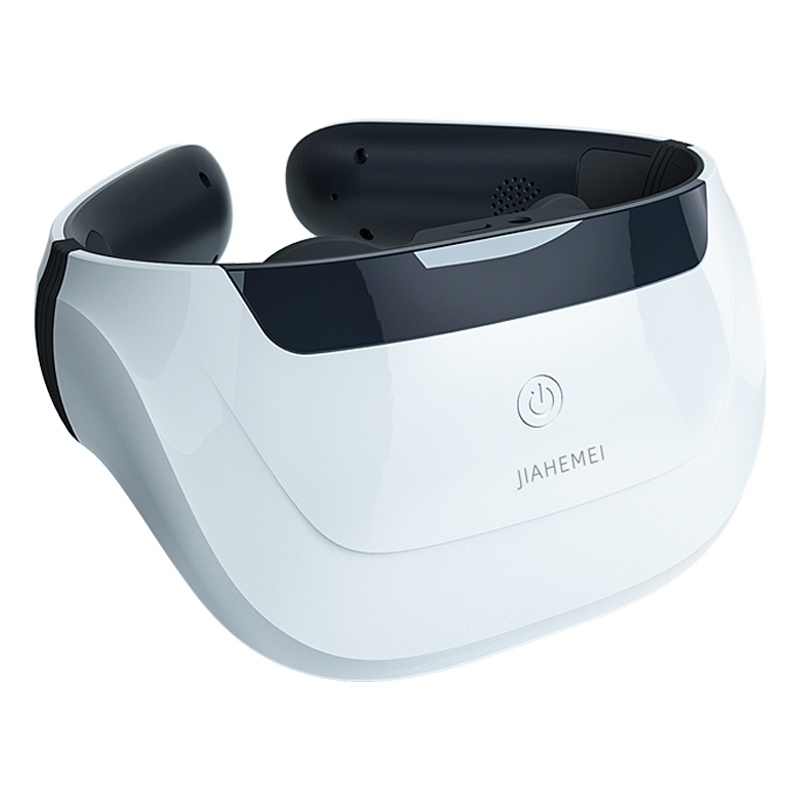 佳禾美颈椎按摩器电动智能脖子肩颈部家用办公室经络电脉冲护颈仪热敷富贵包U型枕充电便携送礼按摩仪[四头-遥控款-白色]