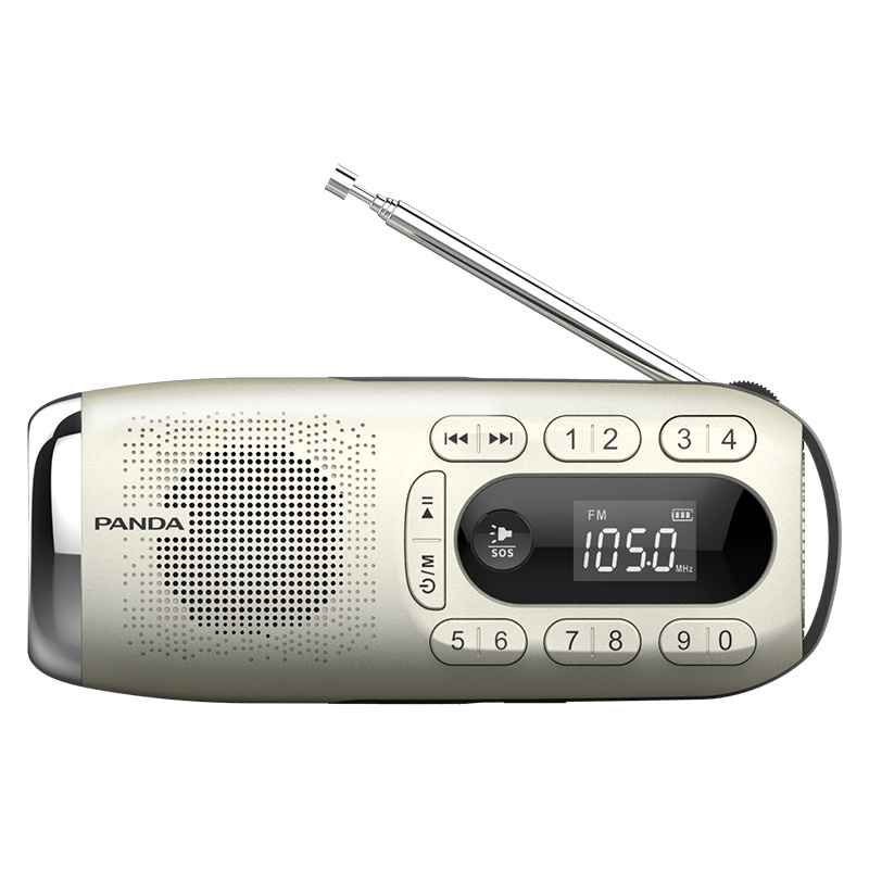 PANDA/熊猫经典系列S10插卡音箱收音机便携小音响唱戏机老人广播半导体收音机带手电筒