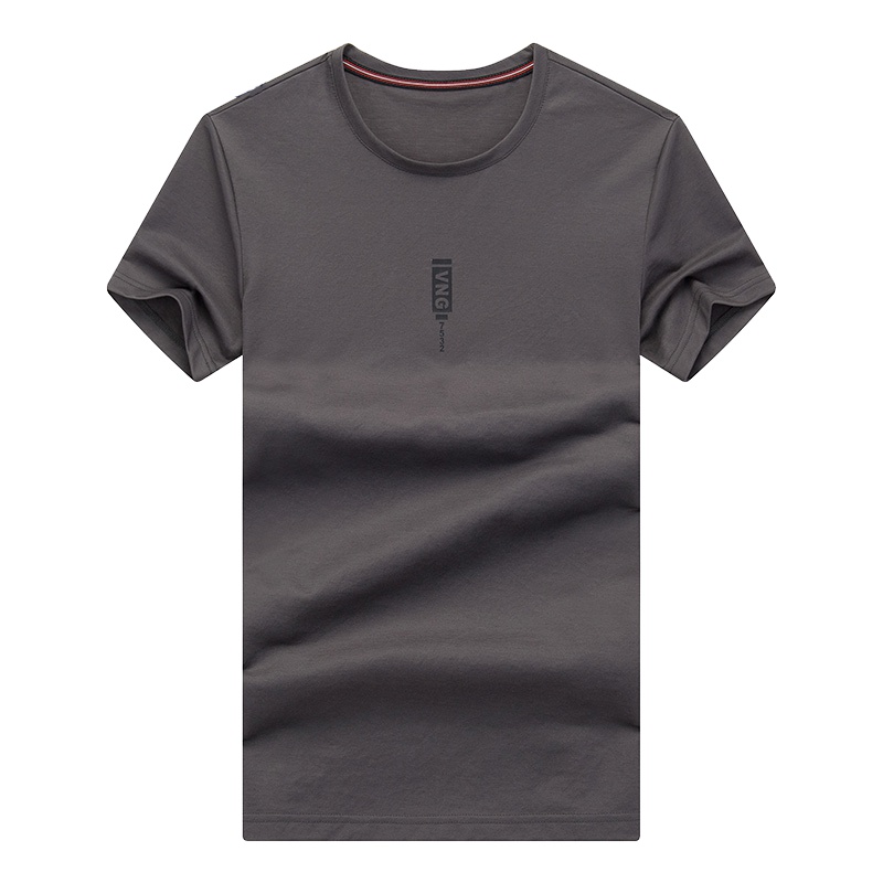 雅鹿男装夏季新品 百搭圆领纯色T恤短袖打底衫