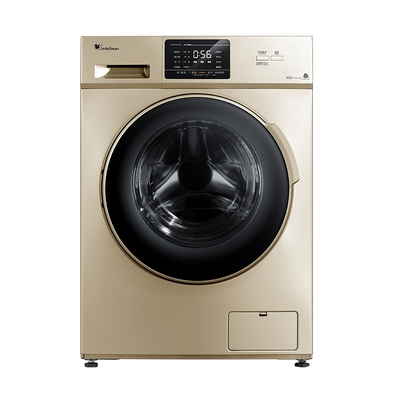 小天鹅(Little Swan)TD100V321DG5 10公斤大容量滚筒洗干一体洗衣机 蒸汽烘干 静音变频电机 金色