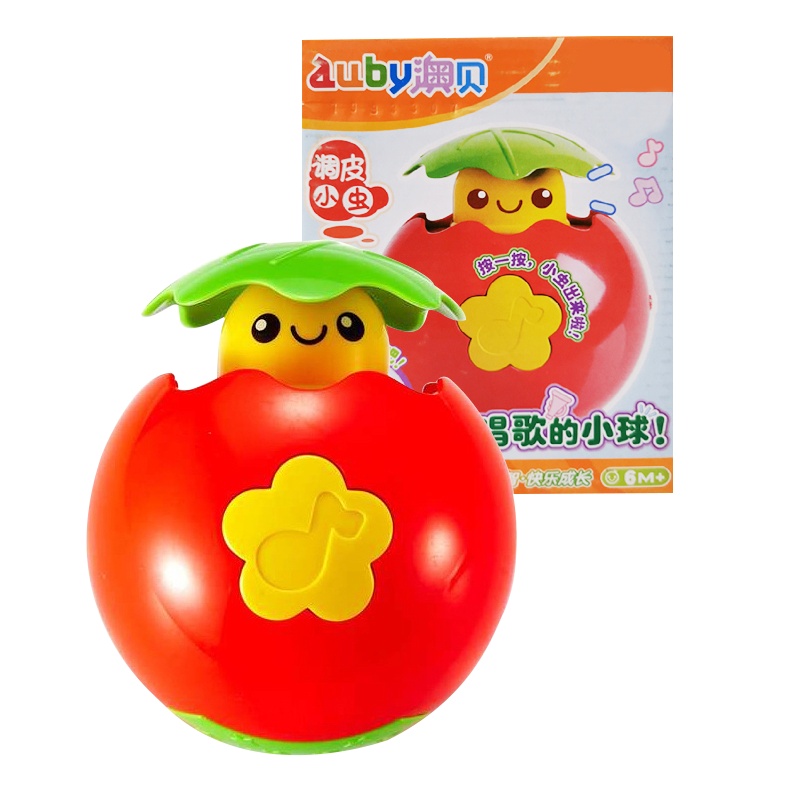 澳贝调皮小虫滚滚球早教益智音乐玩具学爬健身球男孩女孩