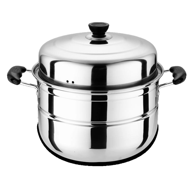 不锈钢大蒸锅加厚家用蒸笼蒸格特厚汤锅火锅煤气炉电磁炉 FENGHOU 28cm二层