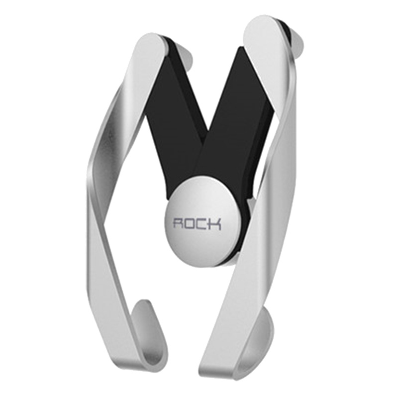 洛克车载手机支架(红方印款)银色