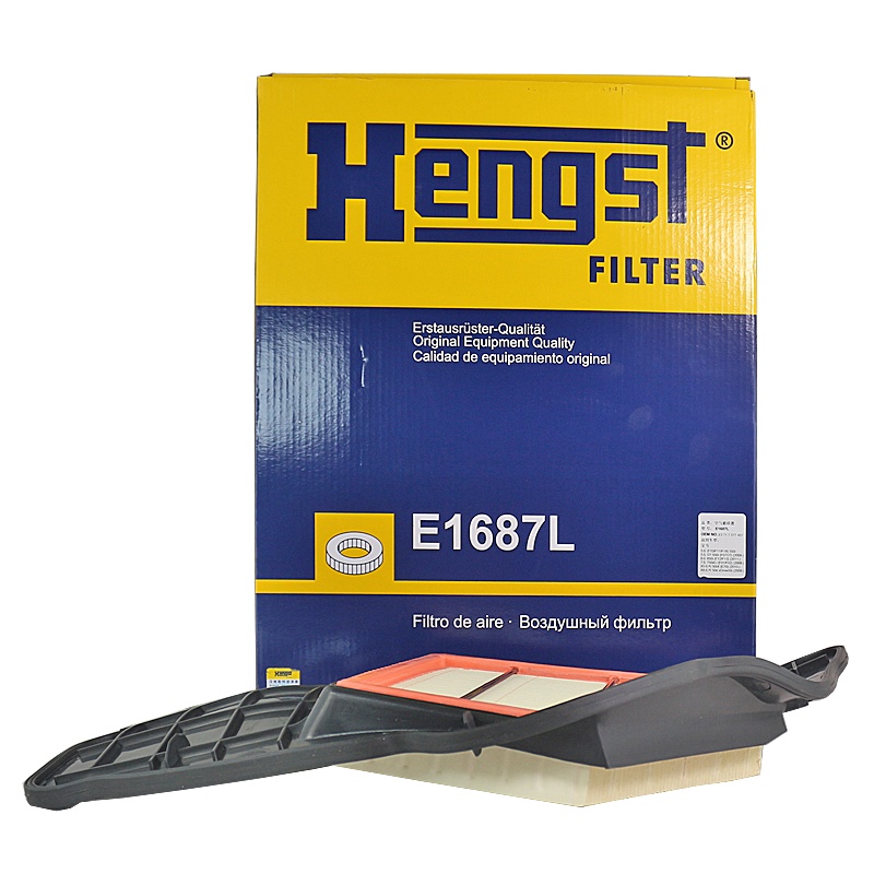 汉格斯特(hengst)空气滤.左侧E1687L适配宝马N63 B44A引擎 右侧进气