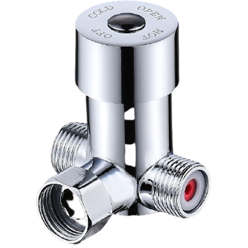 定制感应水龙头古达冷热水混水阀调温阀二进一出分水器铜水温三通调节阀