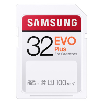 三星(SAMSUNG)EVO PLUS 32GB内存卡sd卡大卡 高速相机摄像录像机微单反内存卡存储卡