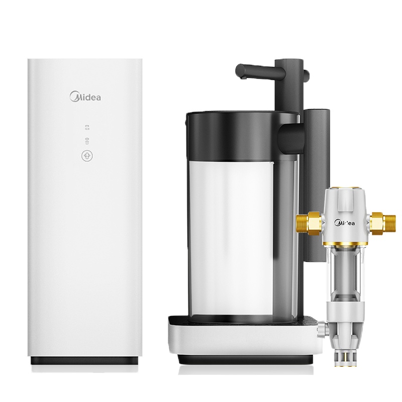 美的（Midea）净水套餐无桶大流量禅意净水器MRO1890-100G+前置过滤器全屋自来水过滤机QZBW20S-13