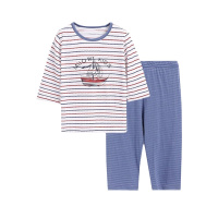 猫人轻薄透气男童睡衣七分袖睡衣家居服儿童睡衣/睡衣