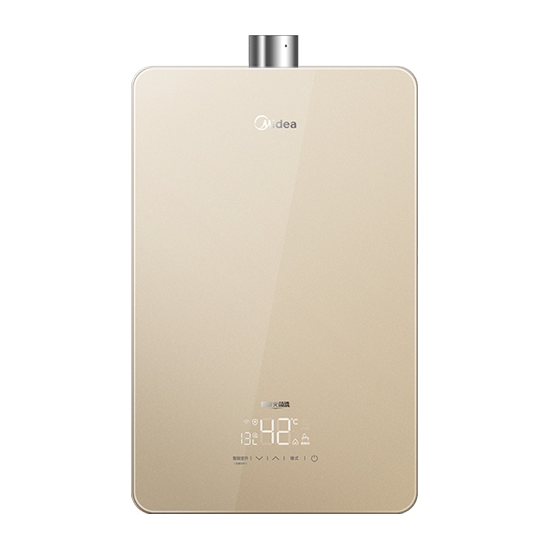 美的恒温燃气热水器16L家用天然气玻璃强排式增压伺服器热水器RS3