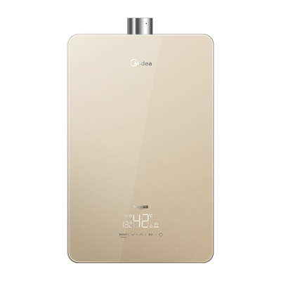 美的恒温燃气热水器16L家用天然气玻璃强排式增压伺服器热水器RS3