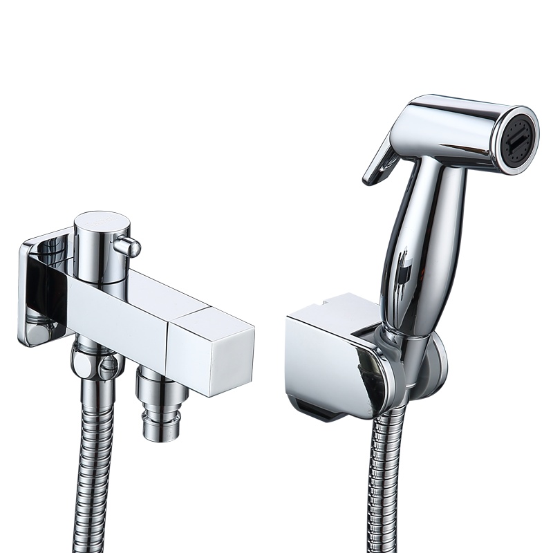 莱尔诗丹(Larsd)LD117马桶冲洗器增压喷枪龙头全铜三通角阀一进二出双用角阀妇洗器套装