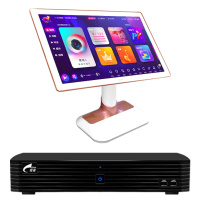 eVideo/视易 D66 主机内置6TB硬盘+19.5吋触摸屏白色台式架 安卓系统KTV点歌机触摸屏家庭卡拉OK点唱机