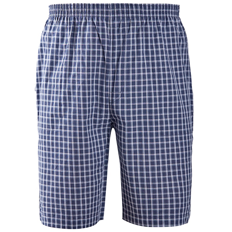 苏宁极物 男式全棉梭织家居裤中裤短裤睡裤