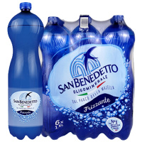 SAN BENDETTO 圣碧涛含气矿泉水1.5l*6瓶 塑料瓶