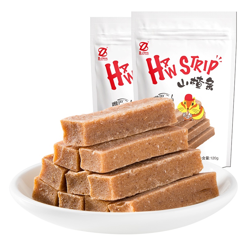 [真心 山楂条120g]果丹皮山楂干片卷糕球儿童怀旧小零食 休闲零食特产果脯蜜饯XM