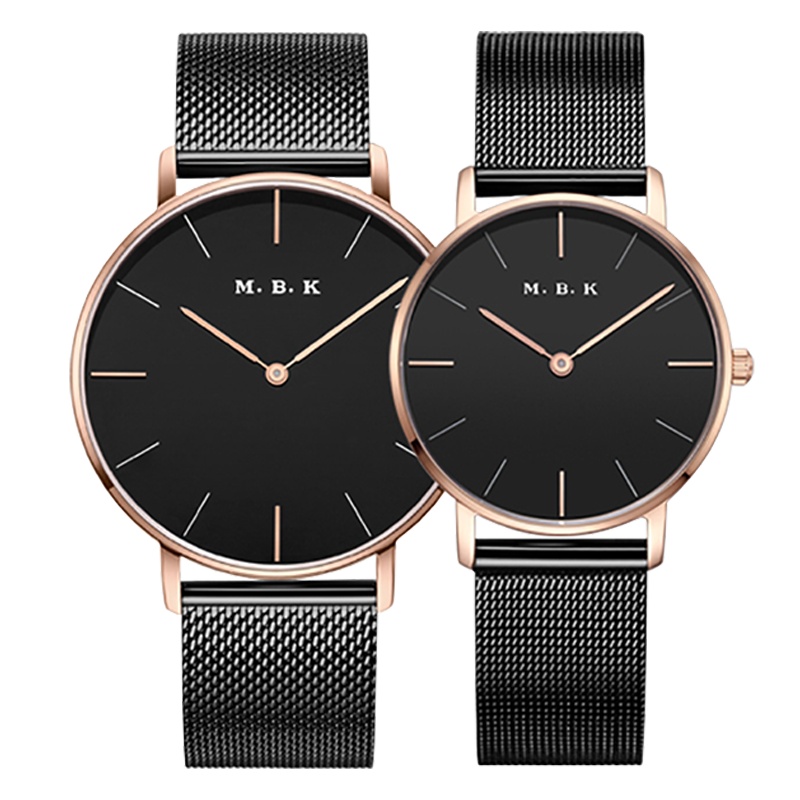 M.B.K欧美品牌女士潮流轻奢石英表 女表时尚小众ins风简约时尚防水两针手表男表新款3001L-1