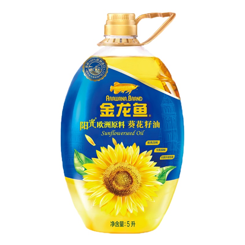 金龙鱼 食用油 自然葵香葵花籽油5L 新老包装更替中,随机发货