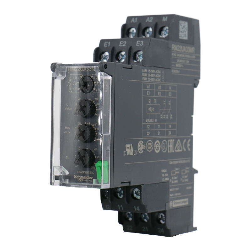 施耐德电气 RM22UA33MR 监测继电器 RM22 24-240VAC/DC 2CO继电器3.5VA 黑 单位：个