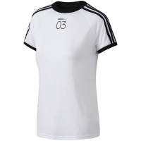 【自营】adidas阿迪达斯NEO女子休闲运动短袖T恤CV9605 L CV9605白+黑