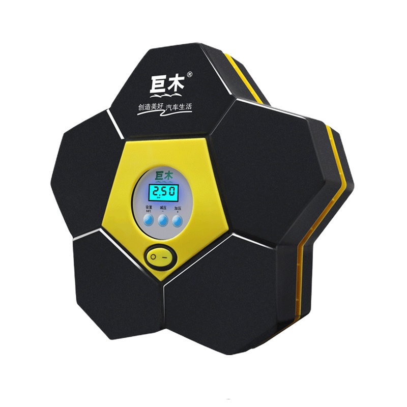 巨木车载充气泵小轿车打气泵12v便携式 汽车轮胎车用打气筒多功能数显充气泵工具箱款