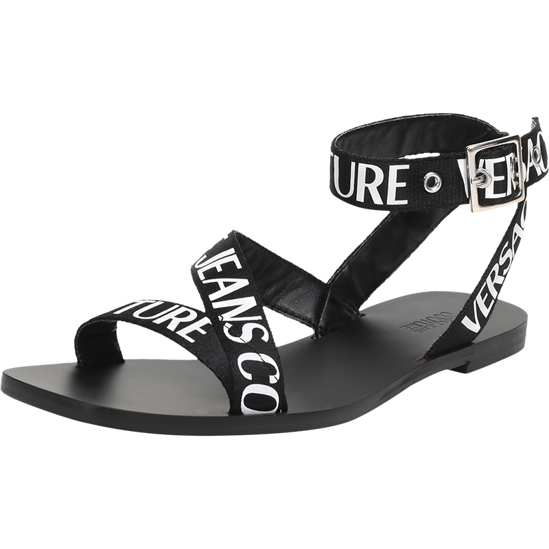 VERSACE JEANS COUTURE 范思哲 女士 织物平底凉鞋 E0VVBS57 85064