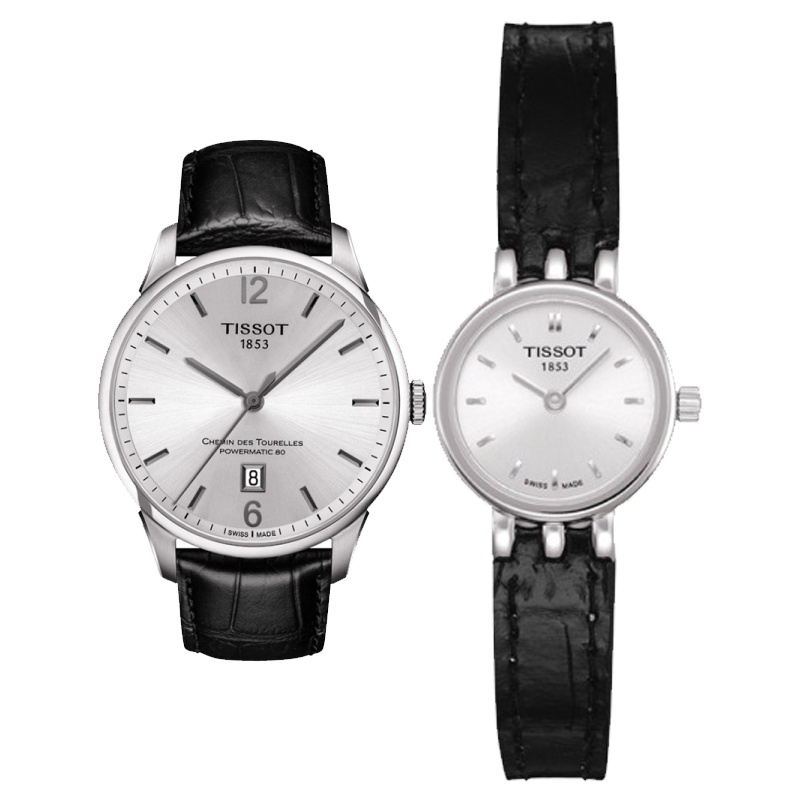 天梭(TISSOT)杜鲁尔/乐爱系列情侣对表T058.009.16.031.00/T099.407.16.037.00
