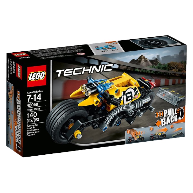 乐高(LEGO)科技系列 特技摩托 42058 140块儿童积木玩具塑料 7-14岁 100-200块