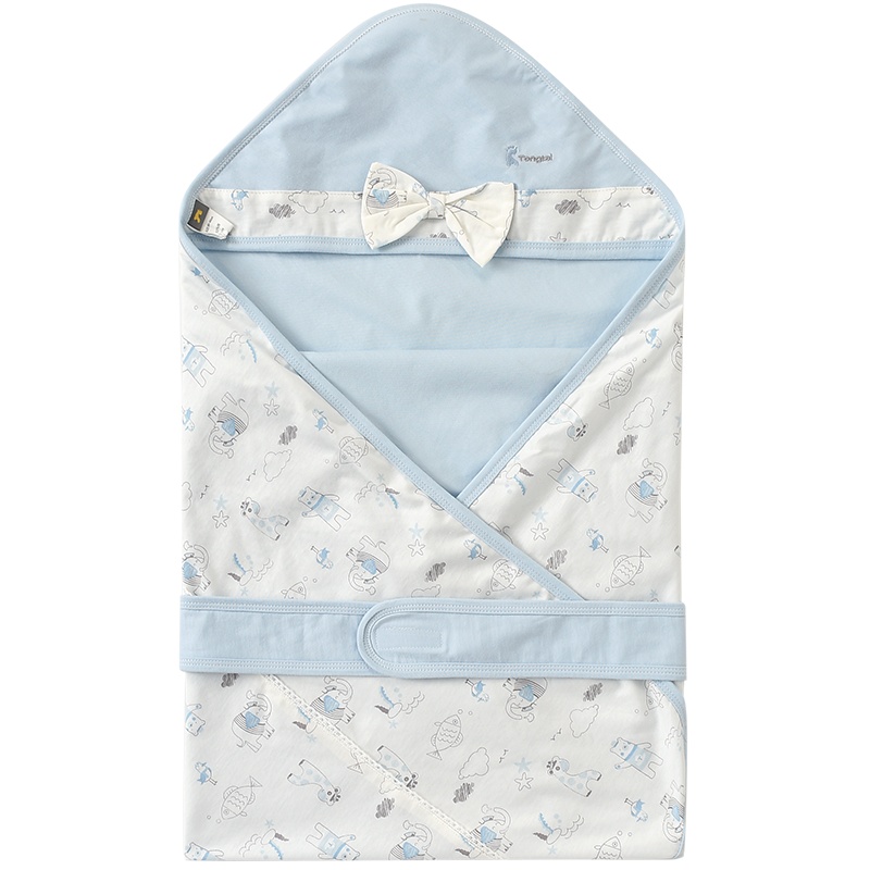 童泰(TONGTAI)春夏婴儿配饰床品抱被0-9个月男女宝宝纯棉抱被抱毯婴童床上用品